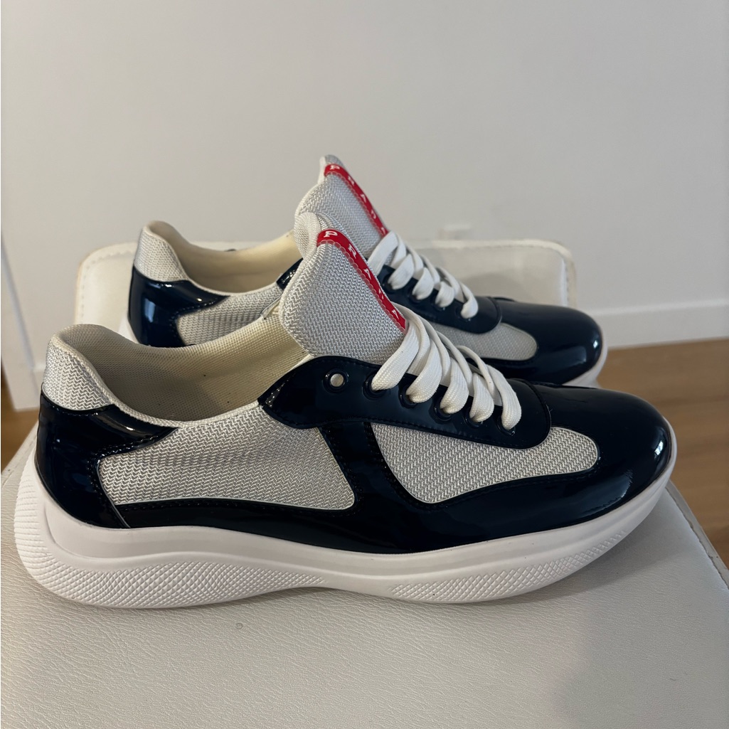 Prada Navy And White Men's Sneakers